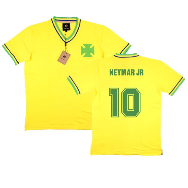 False Nein Brazil Home Football Shirt (NEYMAR JR 10)