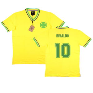 False Nein Brazil Home Football Shirt (RIVALDO 10)