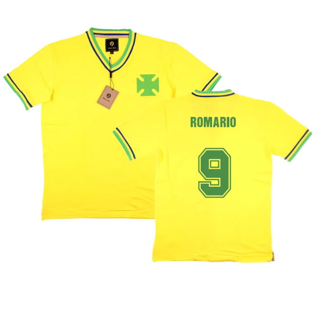 False Nein Brazil Home Football Shirt (ROMARIO 9)