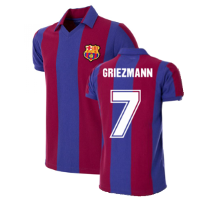 FC Barcelona 1980 - 81 Retro Football Shirt (GRIEZMANN 7)