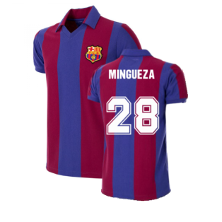 FC Barcelona 1980 - 81 Retro Football Shirt (MINGUEZA 28)