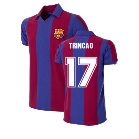 FC Barcelona 1980 - 81 Retro Football Shirt (TRINCAO 17)