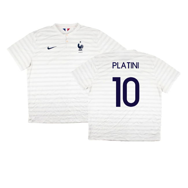 France 2014-15 Away Shirt ((Very Good) XXL) (Platini 10)