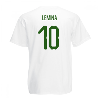 Gabon Core Football Country T-Shirt (White) (Lemina 10)