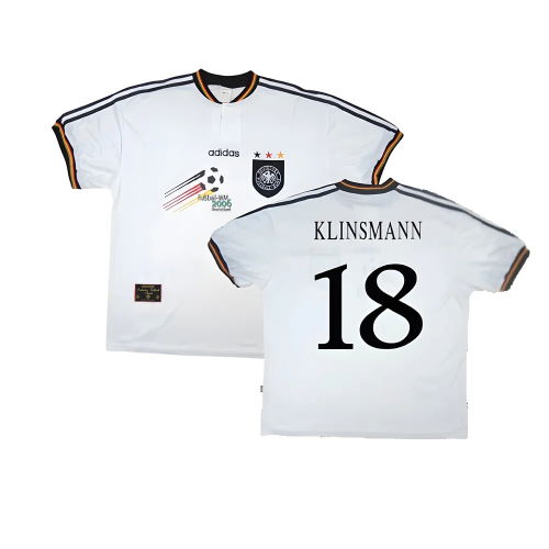 Germany 1996-98 Home Shirt ((Excellent) S) (Klinsmann 18)