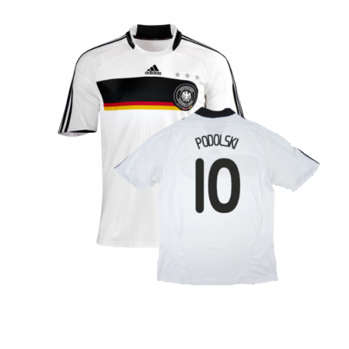 Germany 2008-09 Home Shirt ((Good) S) (PODOLSKI 10)