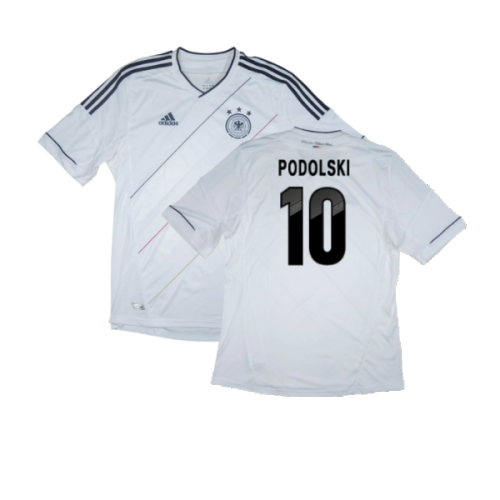 Germany 2012-13 Home Shirt (XL) ((Very Good) M) (Podolski 10)