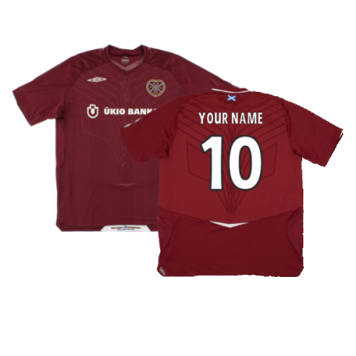 Hearts 2008-09 Home Shirt ((Good) XXL) (Your Name)