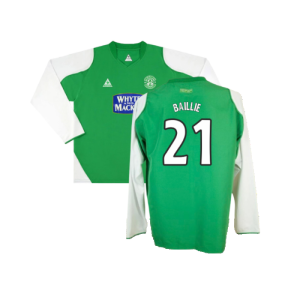 Hibs 2004-05 Long Sleeve Home Shirt ((Very Good) XL) (Baillie 21)