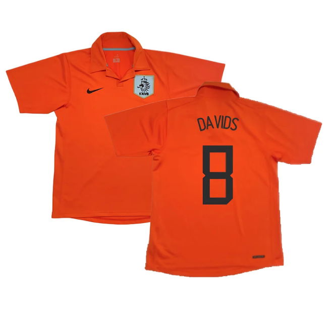 Holland 2006-08 Home Shirt (M) ((Good) M) (Davids 8)