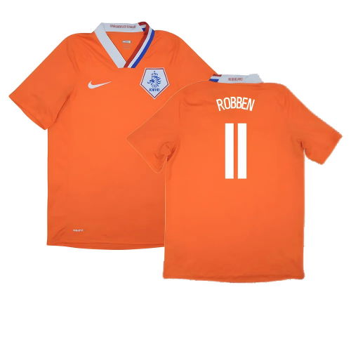 Holland 2008-10 Home Shirt ((Excellent) M) (Robben 11)