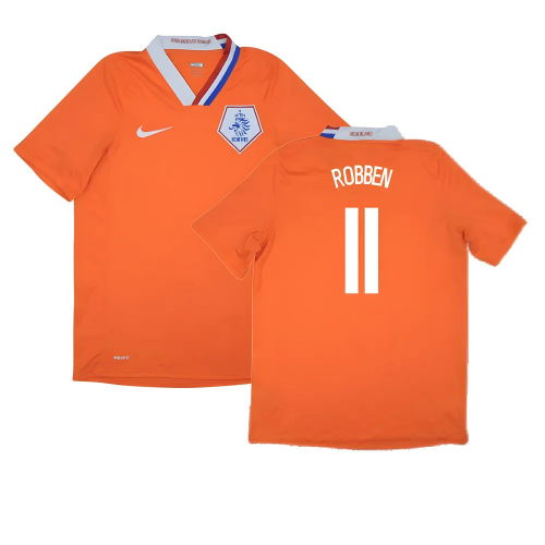 Holland 2008-10 Home Shirt ((Excellent) XL) (Robben 11)