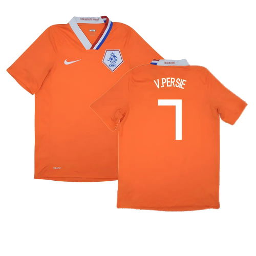 Holland 2008-10 Home Shirt ((Excellent) XL) (V.Persie 7)