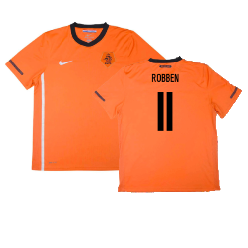 Holland 2010-11 Home Shirt ((Excellent) S) (Robben 11)