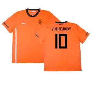 Holland 2010-11 Home Shirt ((Excellent) S) (V.Nistelrooy 10)