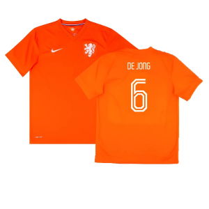 Holland 2014-15 Home Shirt (Good) (De Jong 6)