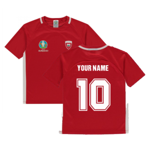 Hungary 2021 Polyester T-Shirt (Red) - Kids (Your Name)