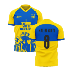 I Stand With Ukraine Concept Football Kit (Libero) (MALINOVSKYI 8)