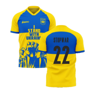 I Stand With Ukraine Concept Football Kit (Libero) (Your Name)