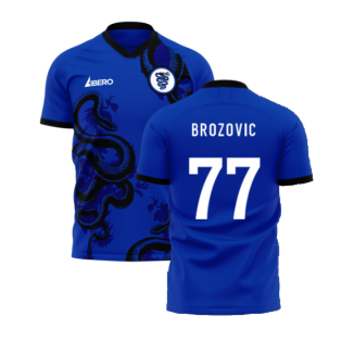 Inter Milan No77 Brozovic Home Long Sleeves Jersey
