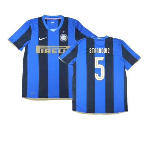 Inter Milan 2008-09 Home Shirt ((Excellent) S) (Stankovic 5)