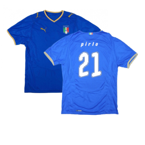 Italy 2008-09 Home Shirt ((Very Good) S) (Pirlo 21)