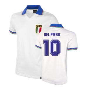Italy Away World Cup 1982 Short Sleeve Retro Football Shirt (DEL PIERO 10)