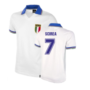 Italy Away World Cup 1982 Short Sleeve Retro Football Shirt (Scirea 7)