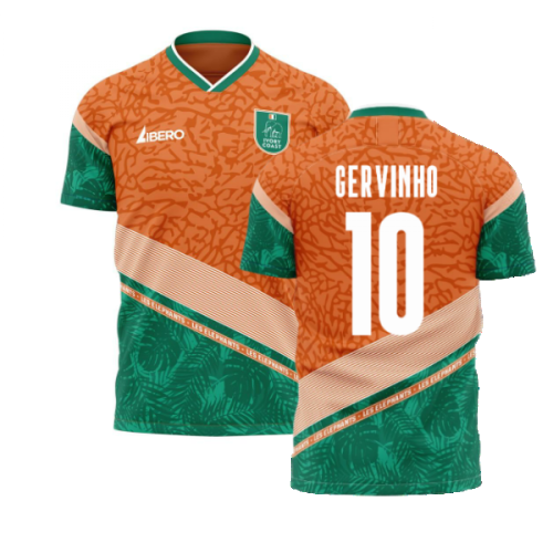 Ivory Coast 2025-2026 Away Concept Football Kit (Libero) (GERVINHO 10)