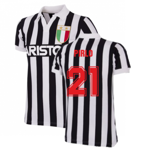 Juventus FC 1984 - 85 Retro Football Shirt (PIRLO 21)
