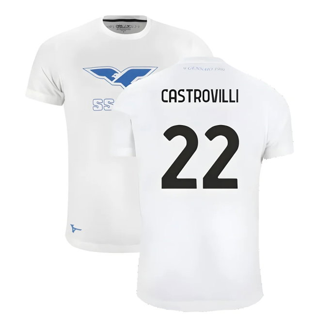 Lazio 125th Anniversary Cotton Tee (White) (Castrovilli 22)