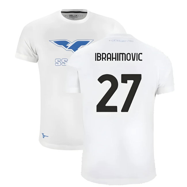 Lazio 125th Anniversary Cotton Tee (White) (Ibrahimovic 27)
