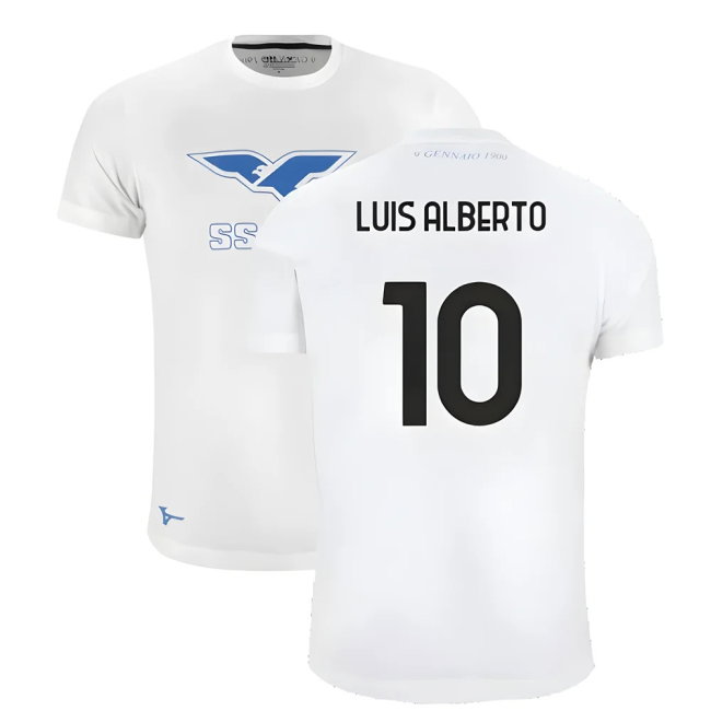 Lazio 125th Anniversary Cotton Tee (White) (Luis Alberto 10)