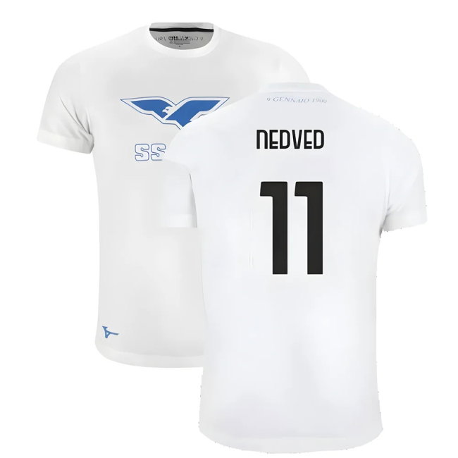 Lazio 125th Anniversary Cotton Tee (White) (Nedved 11)