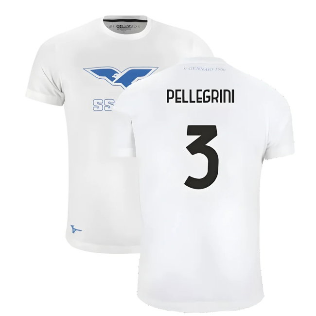 Lazio 125th Anniversary Cotton Tee (White) (Pellegrini 3)