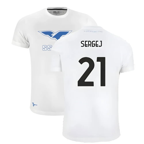 Lazio 125th Anniversary Cotton Tee (White) (Sergej 21)