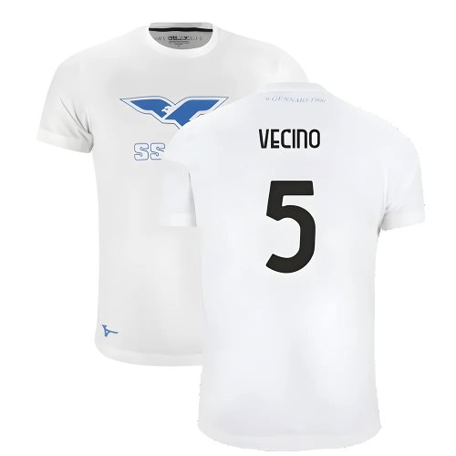 Lazio 125th Anniversary Cotton Tee (White) (Vecino 5)