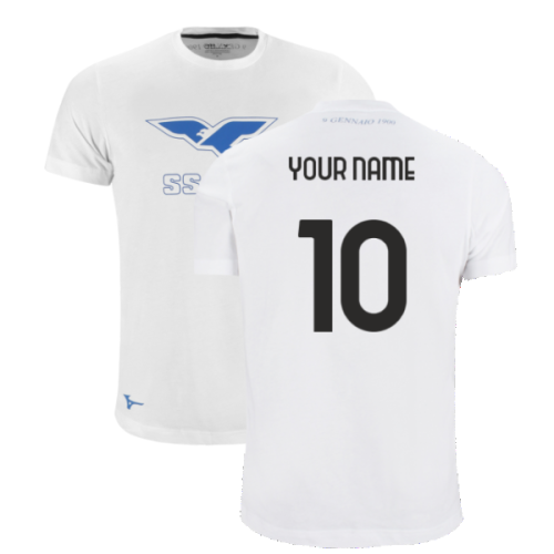 Lazio 125th Anniversary Cotton Tee (White) (Your Name)
