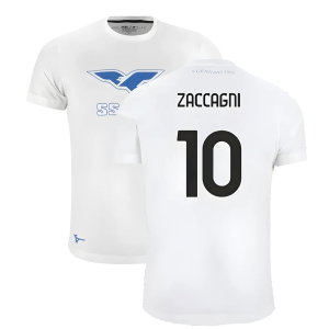 Lazio 125th Anniversary Cotton Tee (White) (Zaccagni 10)