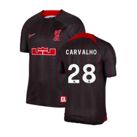 LeBron x Liverpool Football Shirt (Black) (Carvalho 28)