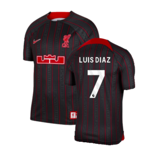 LeBron x Liverpool Football Shirt (Black) (Luis Diaz 7)