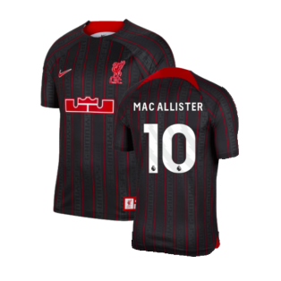 LeBron x Liverpool Football Shirt (Black) (Mac Allister 10)