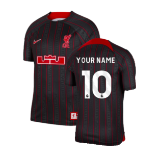 LeBron x Liverpool Football Shirt (Black) (Your Name)