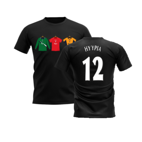 Liverpool 2000-2001 Retro Shirt T-shirt (Black) (HYYPIA 12)