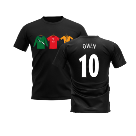 Liverpool 2000-2001 Retro Shirt T-shirt (Black) (Owen 10)