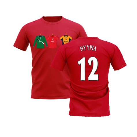 Liverpool 2000-2001 Retro Shirt T-shirt (Red) (HYYPIA 12)