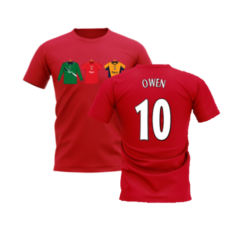 Liverpool 2000-2001 Retro Shirt T-shirt (Red) (Owen 10)