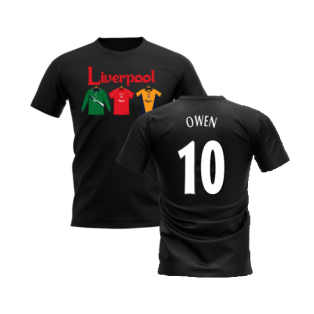 Liverpool 2000-2001 Retro Shirt T-shirt - Text (Black) (Owen 10)