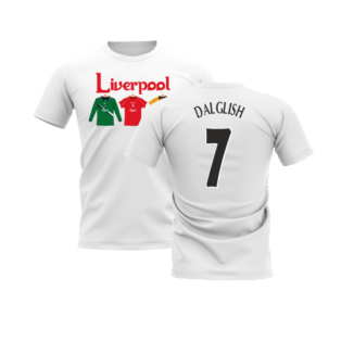 Liverpool 2000-2001 Retro Shirt T-shirt - Text (White) (DALGLISH 7)