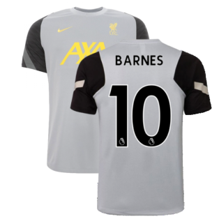 Liverpool 2021-2022 CL Training Shirt (Wolf Grey) (BARNES 10)